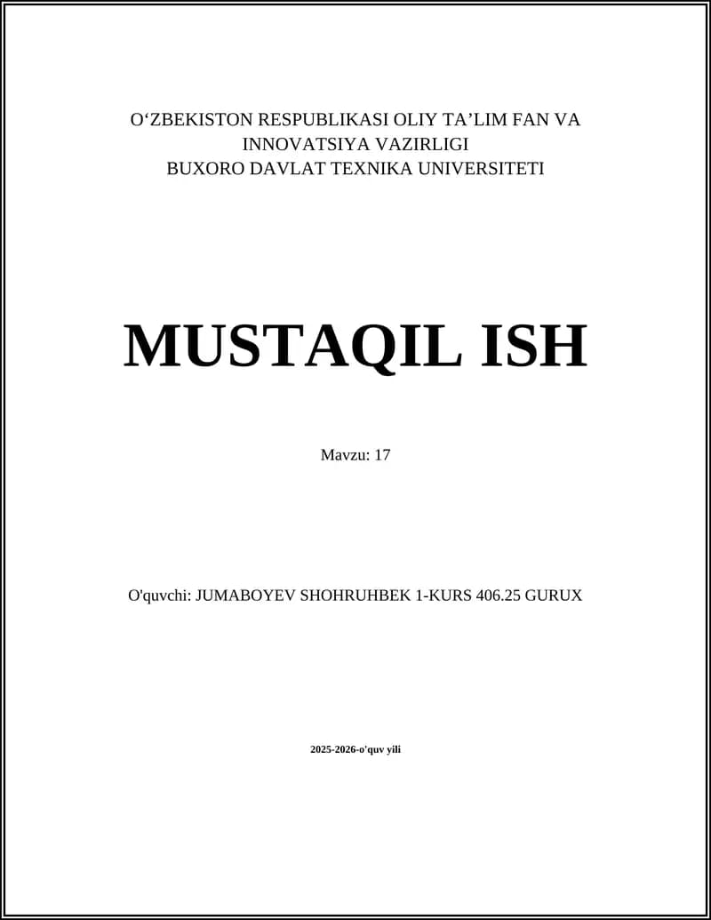17 ning matematik xossalari