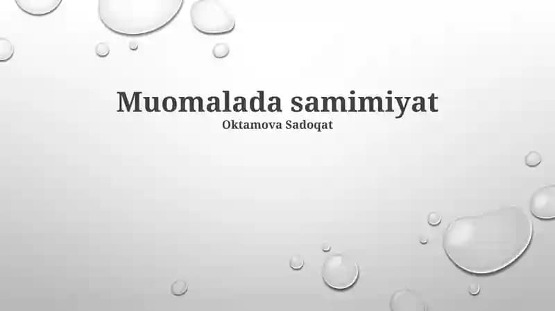 Chinakam Do'stlikning Mohiyati