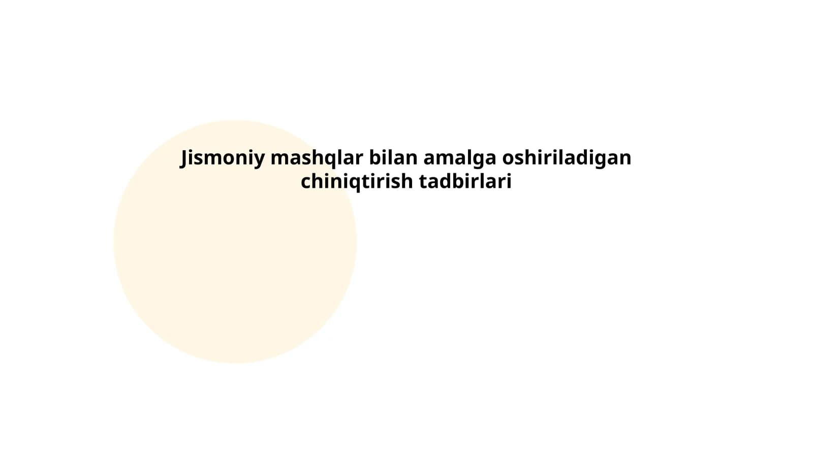 Jismoniy mashqlar bilan amalga oshiriladigan chiniqtirish tadbirlari