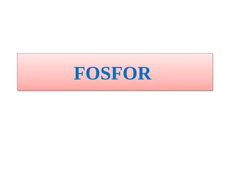 Fosfor