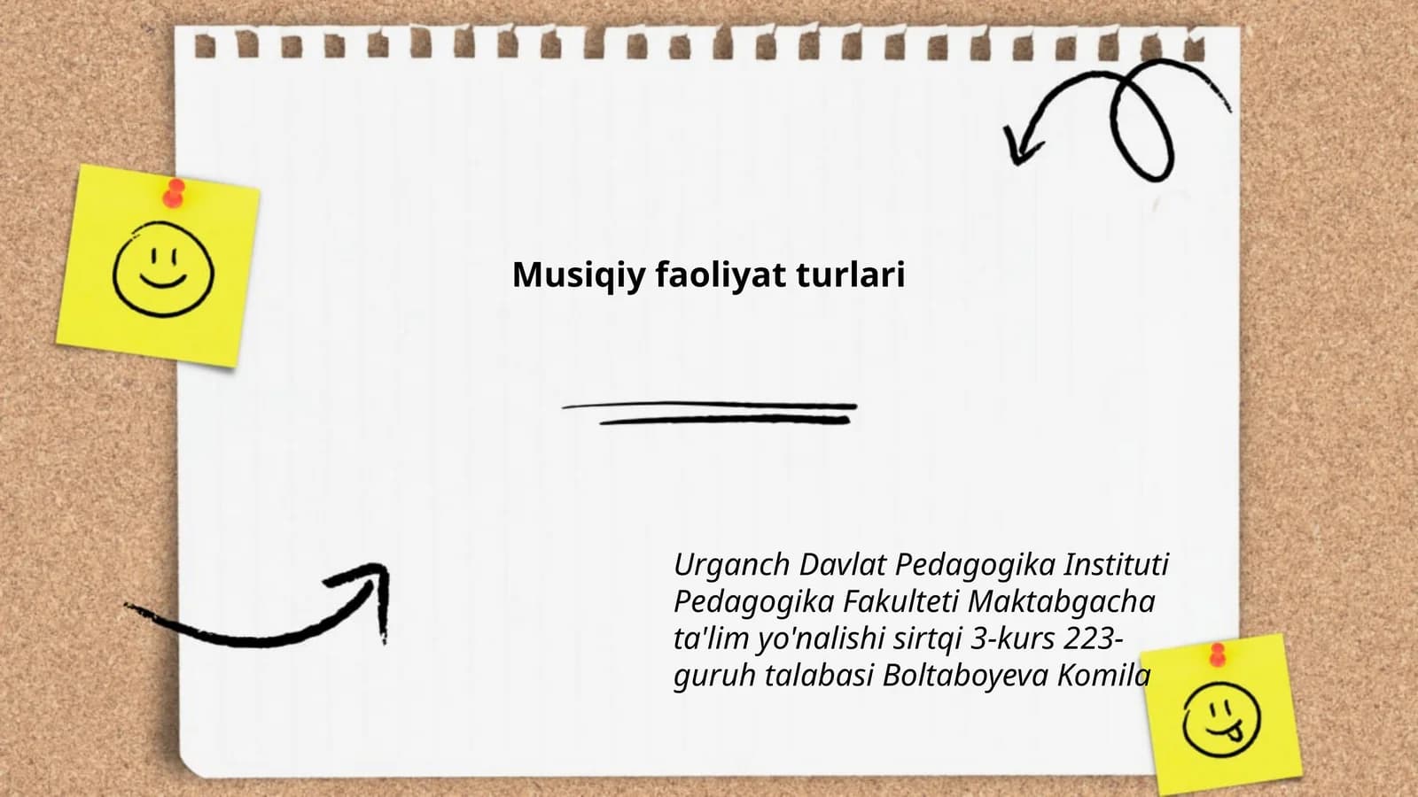 Musiqiy faoliyat turlari