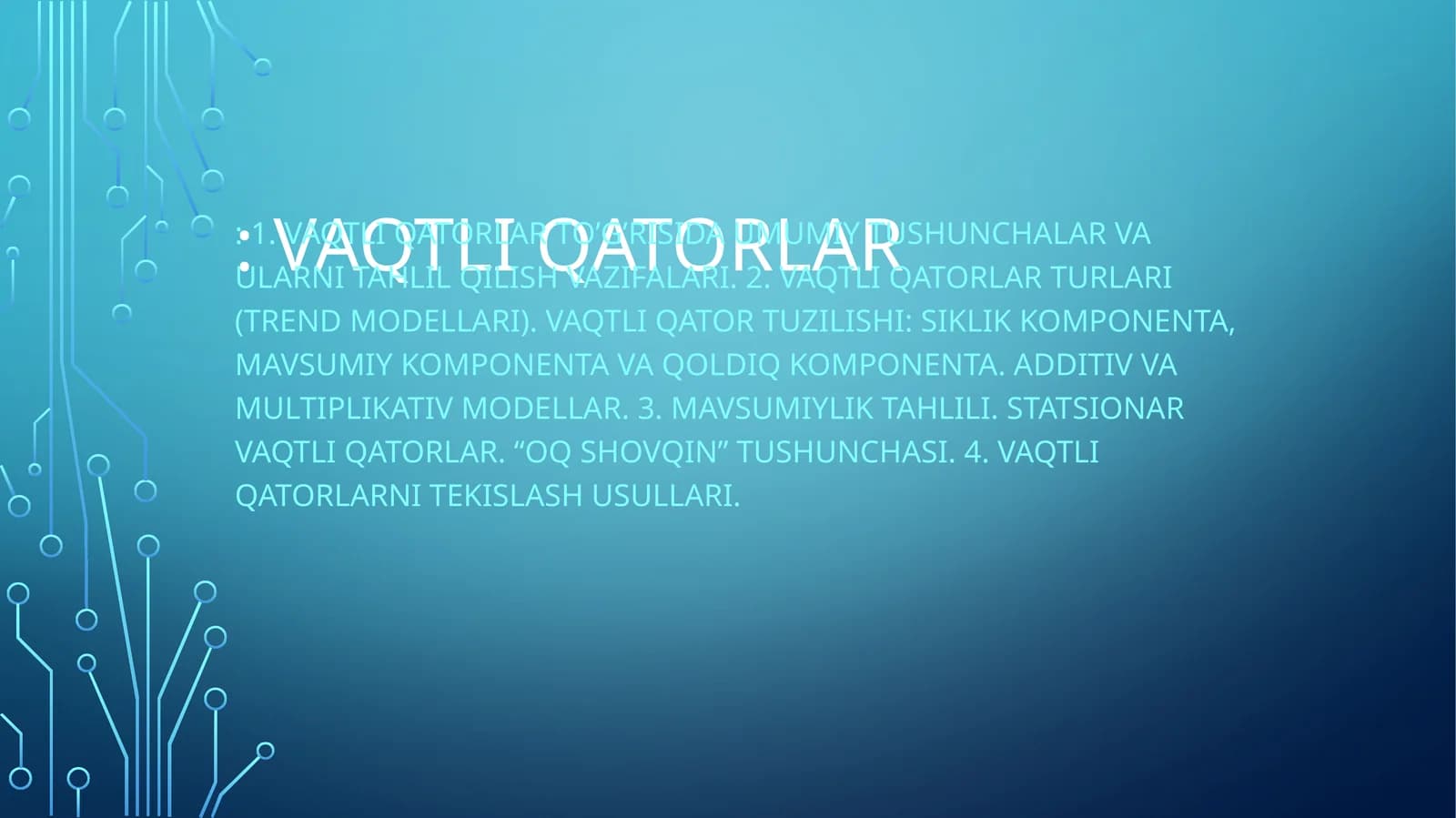 Vaqtli qatorlar