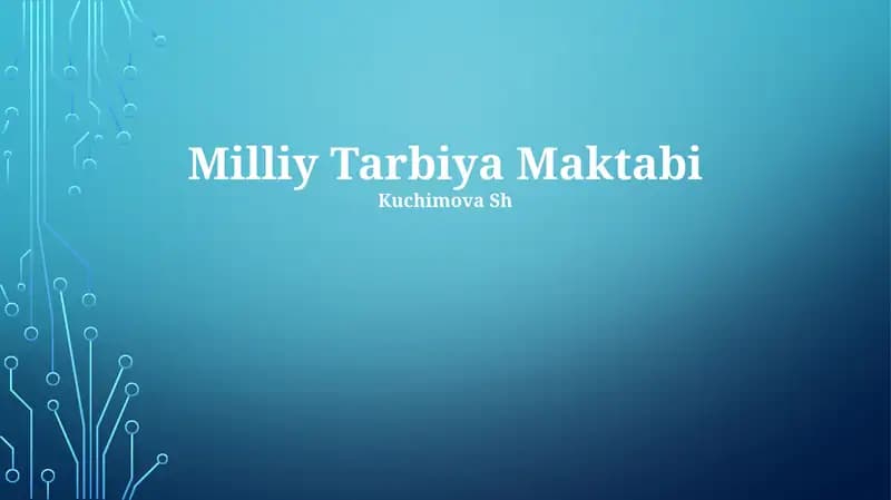 Milliy Tarbiya Maktabi