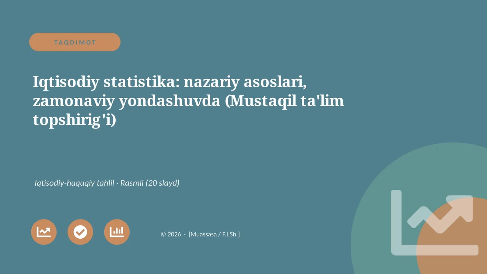Iqtisodiy statistika: nazariy asoslari, zamonaviy yondashuvda
