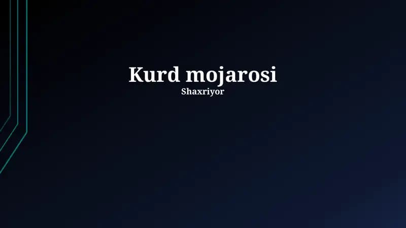 Kurd mojarosi