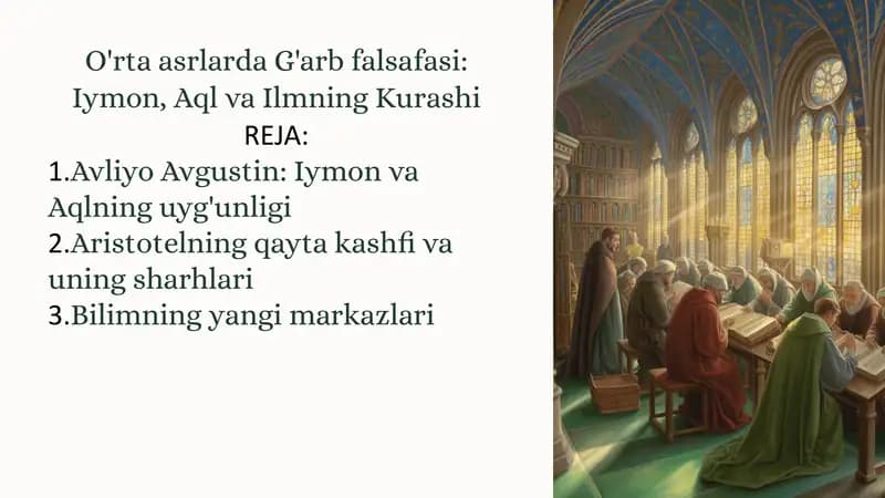 O'rta asrlarda G'arb falsafasi: Iymon, Aql va Ilmning Kurashi