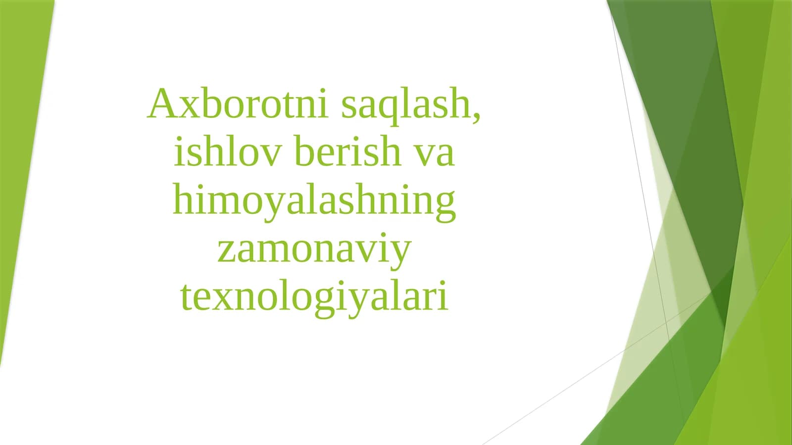 Axborot texnologiyalari