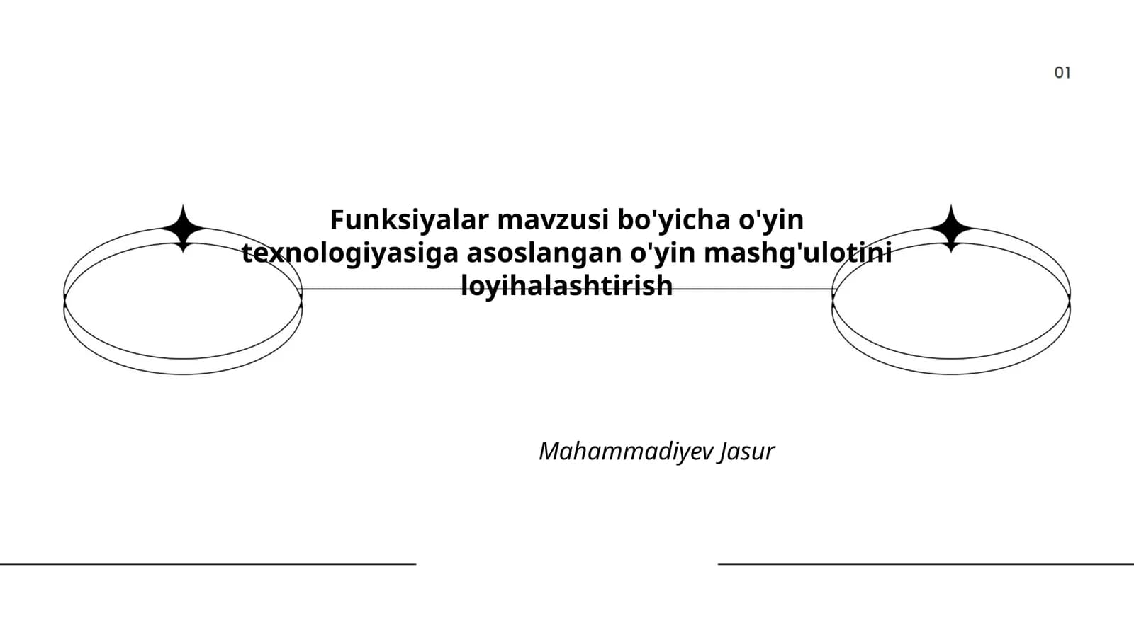 Funksiyalar mavzusi bo'yicha o'yin texnologiyasiga asoslangan o'yin mashg'ulotini loyihalashtirish