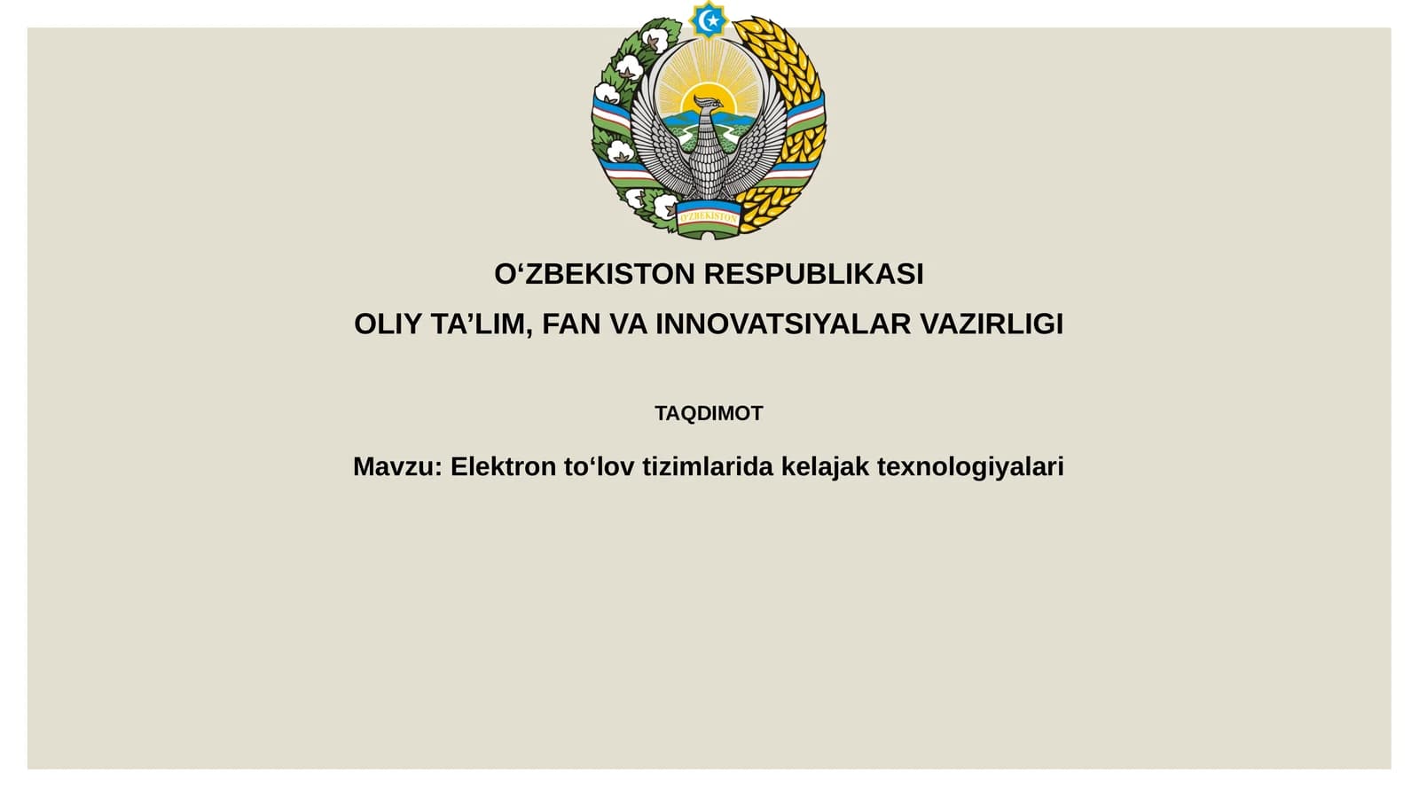 To'lov tizimlarining kelajagi