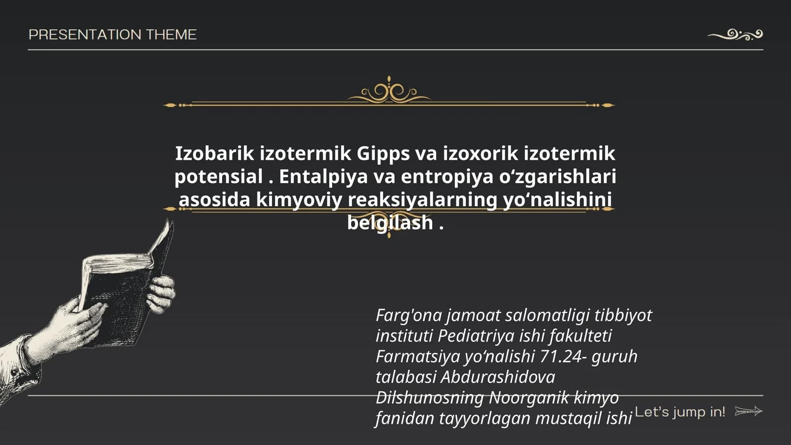 Noorganik kimyo fanidan tayyorlagan mustaqil ish