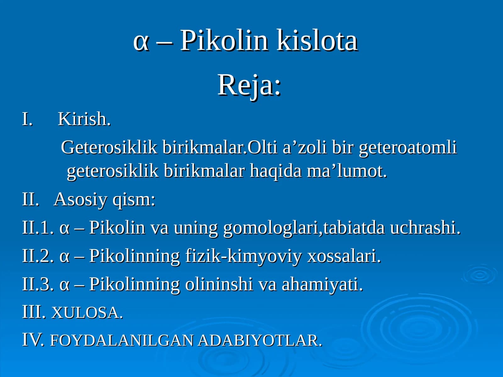 α–Pikolin kislota