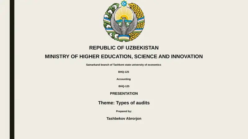 Types of audits