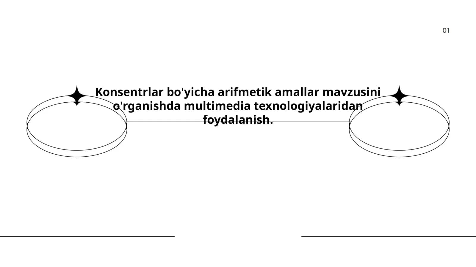 Konsentrlar bo'yicha arifmetik amallar mavzusini o'rganishda multimedia texnologiyalaridan foydalanish