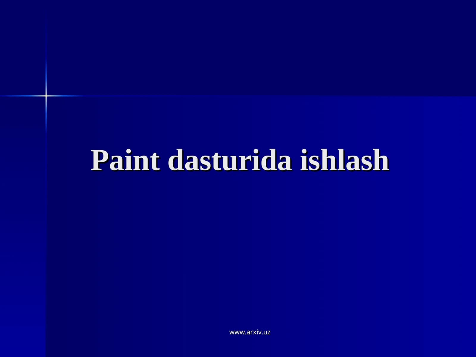 Paint dasturida ishlash