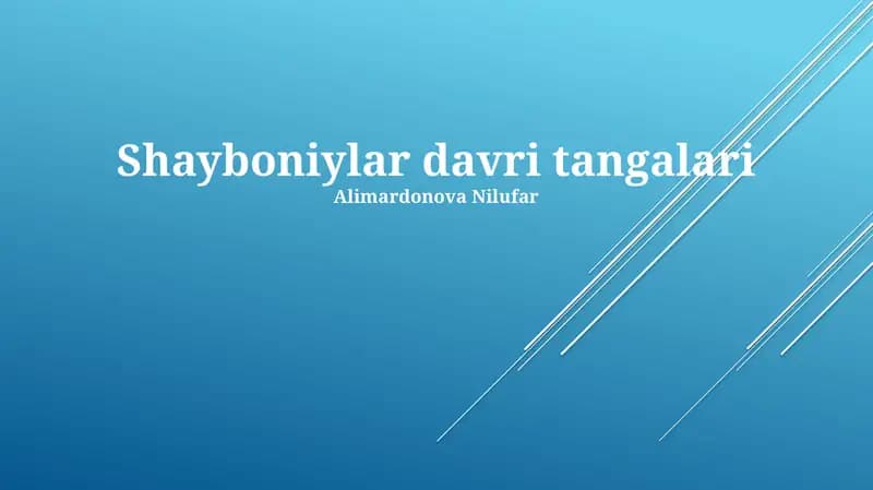 Shayboniylar davri tangalari