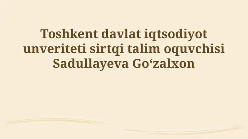 Davlat sektorida buxgalteriya hisobining axborot tizimini takomillashtirish