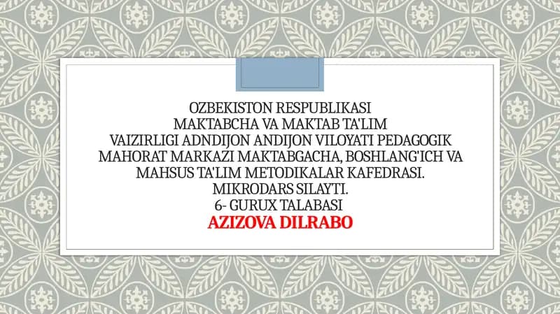 Tarbiya fanidan darslik va qo'lanmalar milliy va umuminsoniy  qadiryatlarning aks etishi