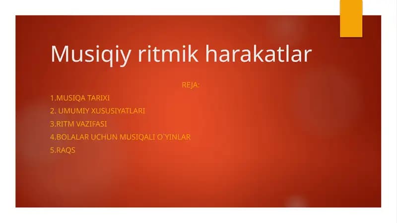Musiqiy ritmik harakatlar