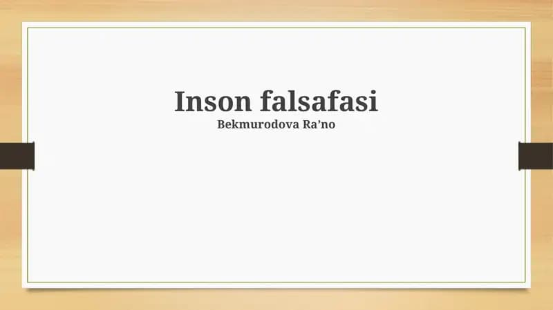 Inson falsafasi