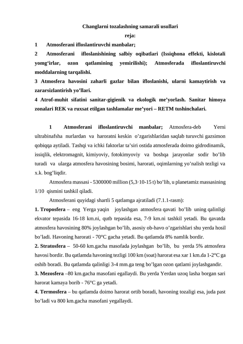 Changlarni tozalashning samarali usullari