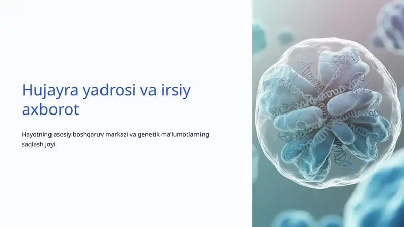 Hujayra yadrosi va irsiy axborot