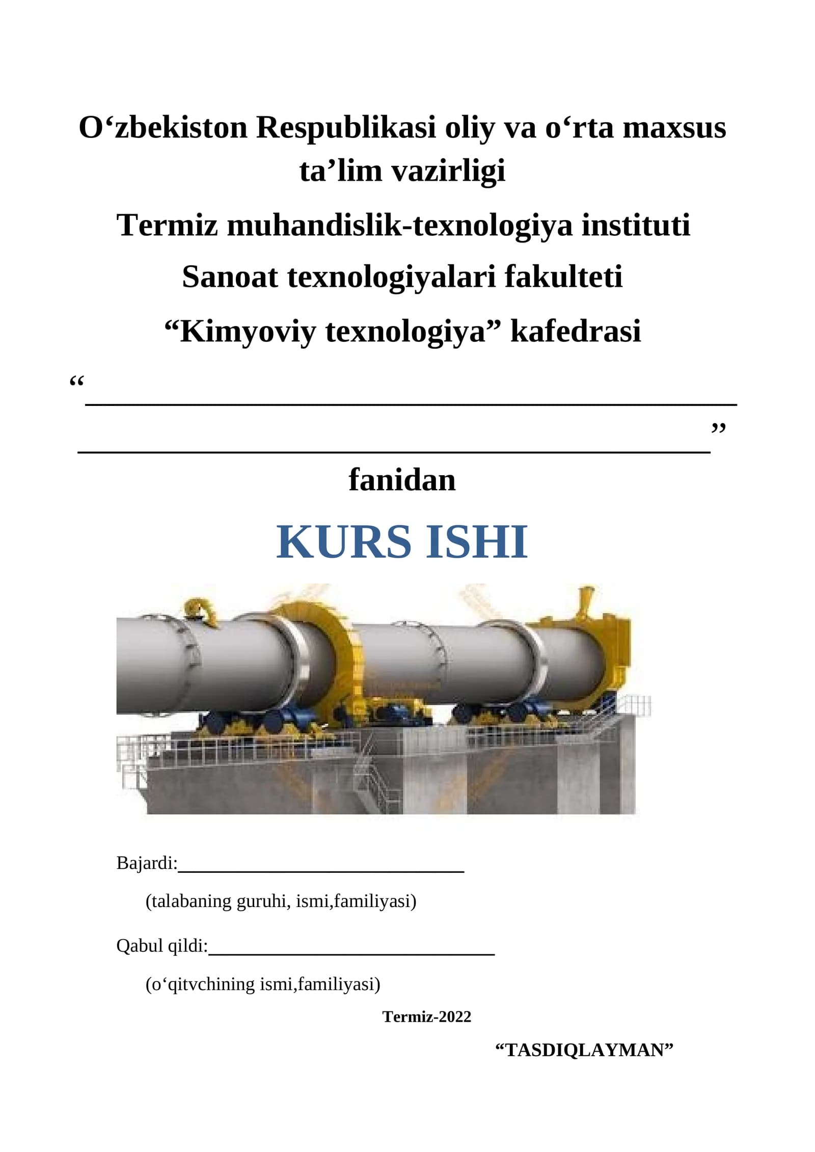 Donador materiallarni ko’pchitishda ishlatiladigan aylanma pechlar