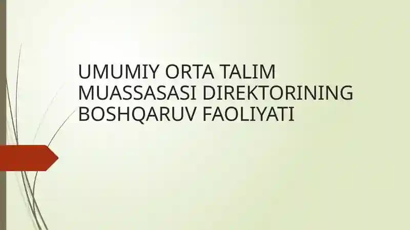 Zamonaviy Maktab Direktori Qanday Bolishi Kerak
