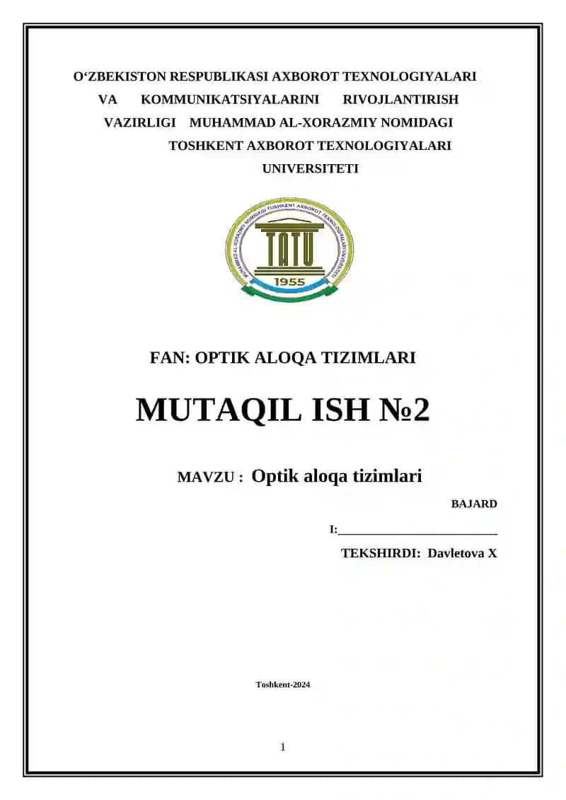 Optik aloqa tizimlari
