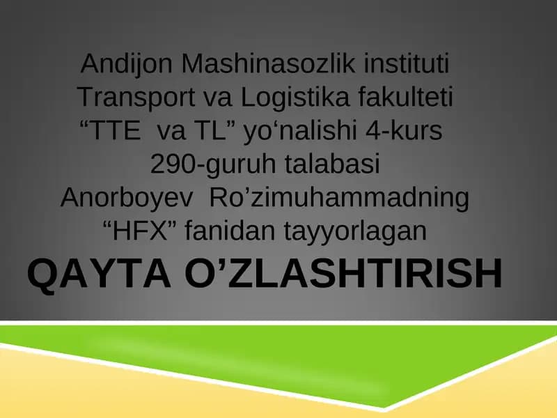 BIRINCHI TIBBIY YORDAM KO'RSATISH OMILLAR