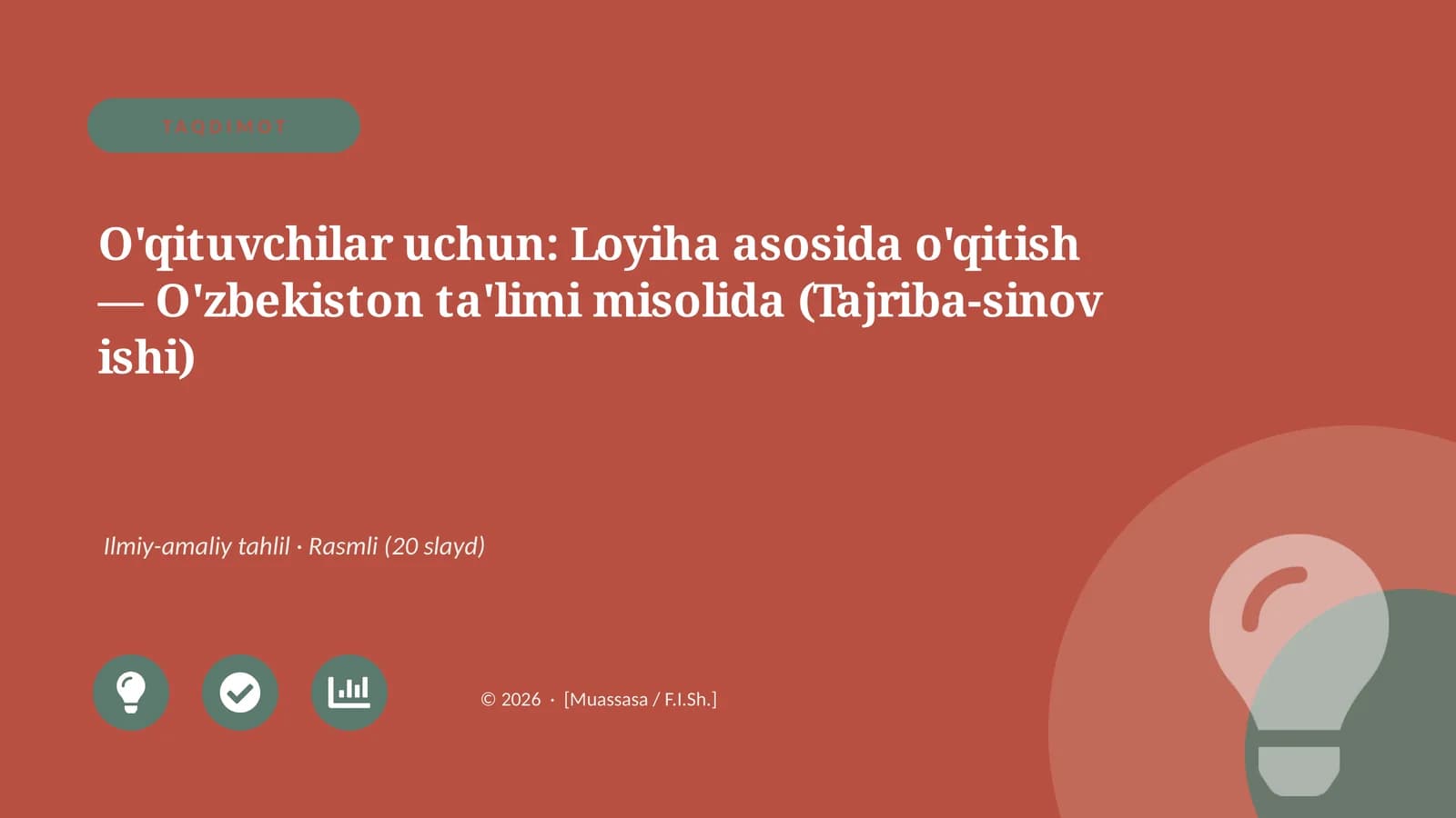O'qitish Loyihasi
