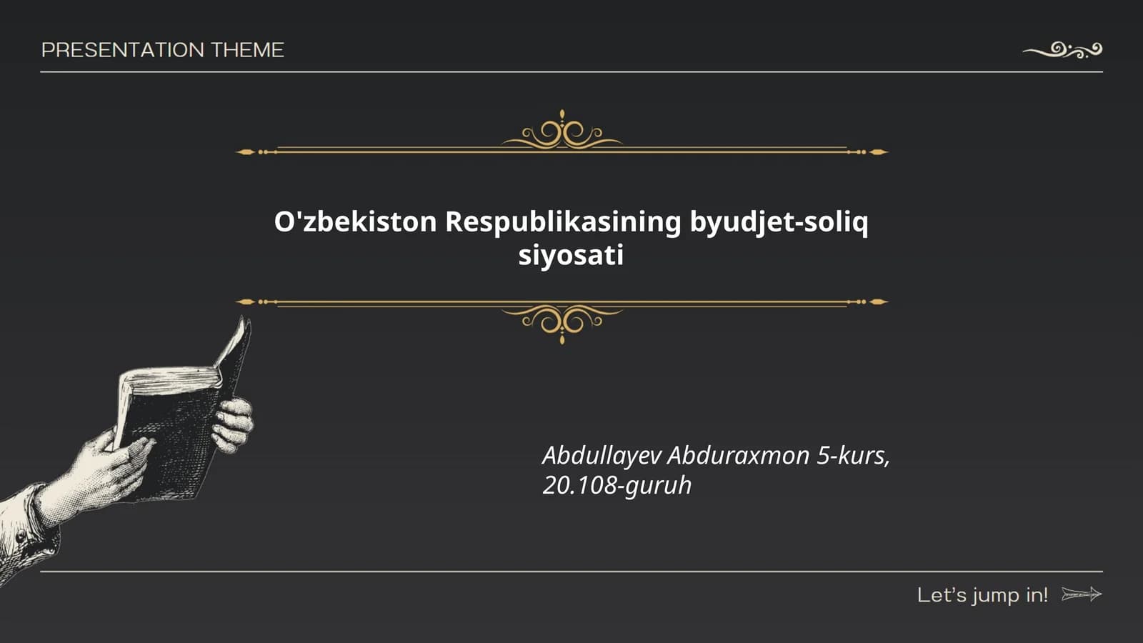 O'zbekiston Respublikasining byudjet-soliq siyosati