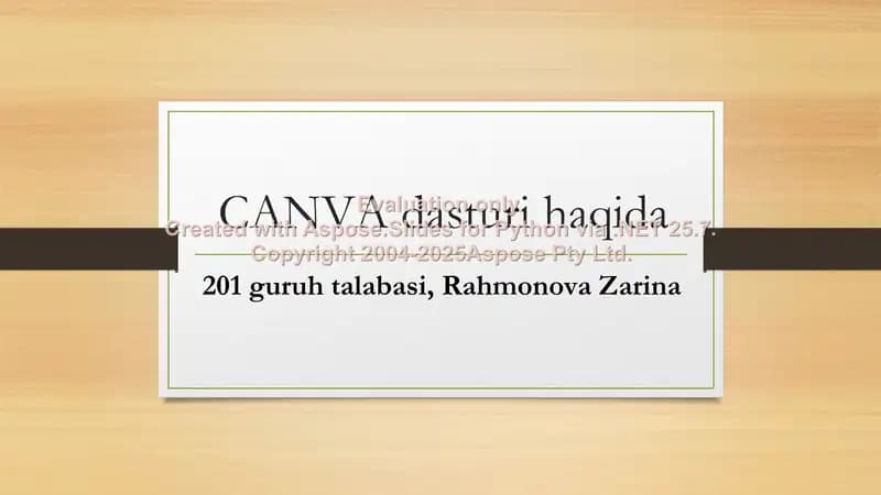 Canva dasturi