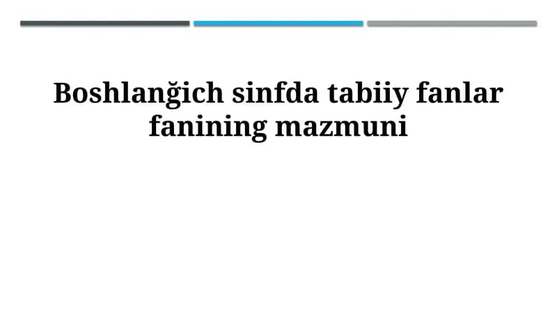 O'simliklar dunyosi bilan tanishuv
