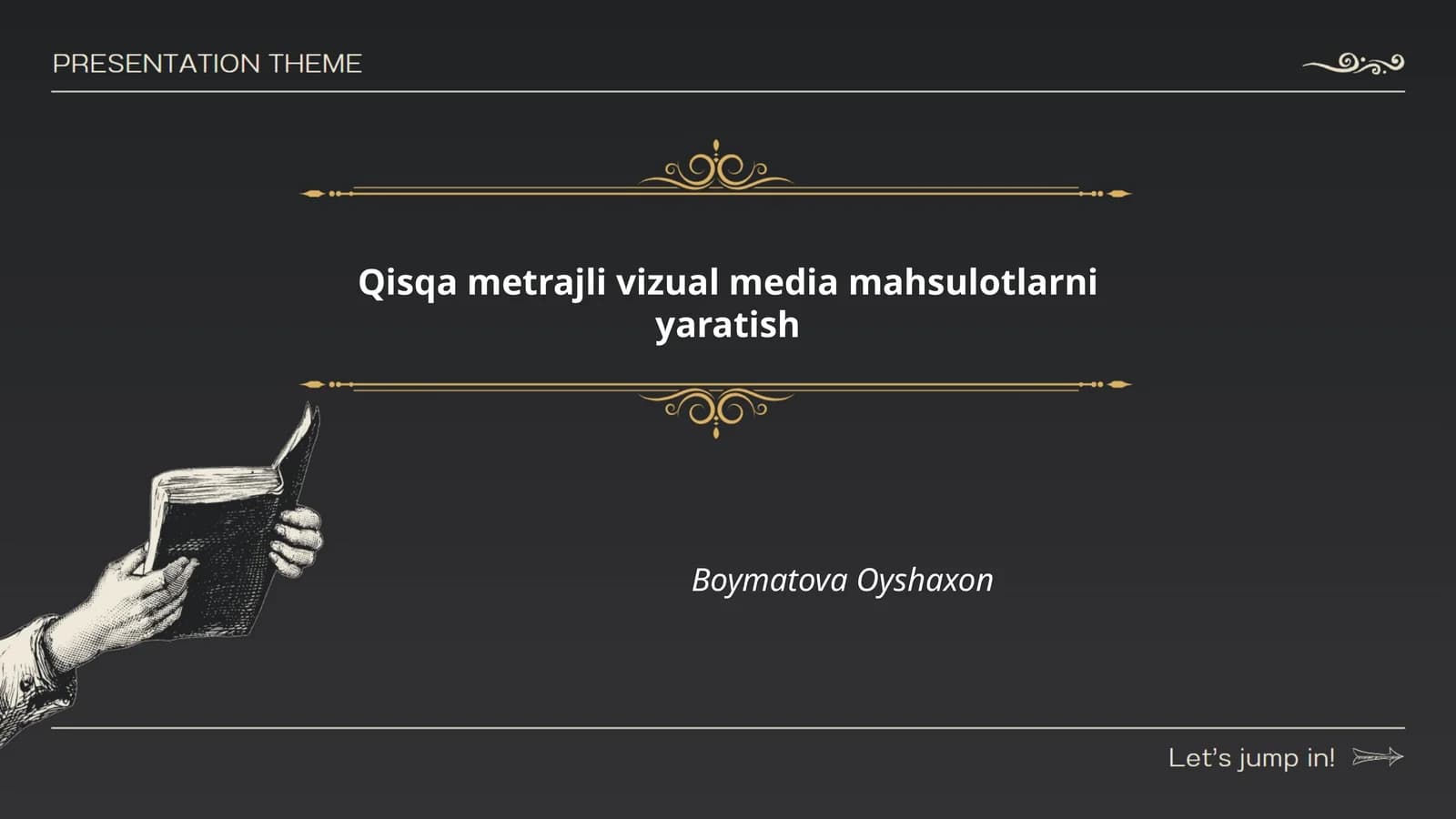 Qisqa metrajli vizual media mahsulotlarni yaratish