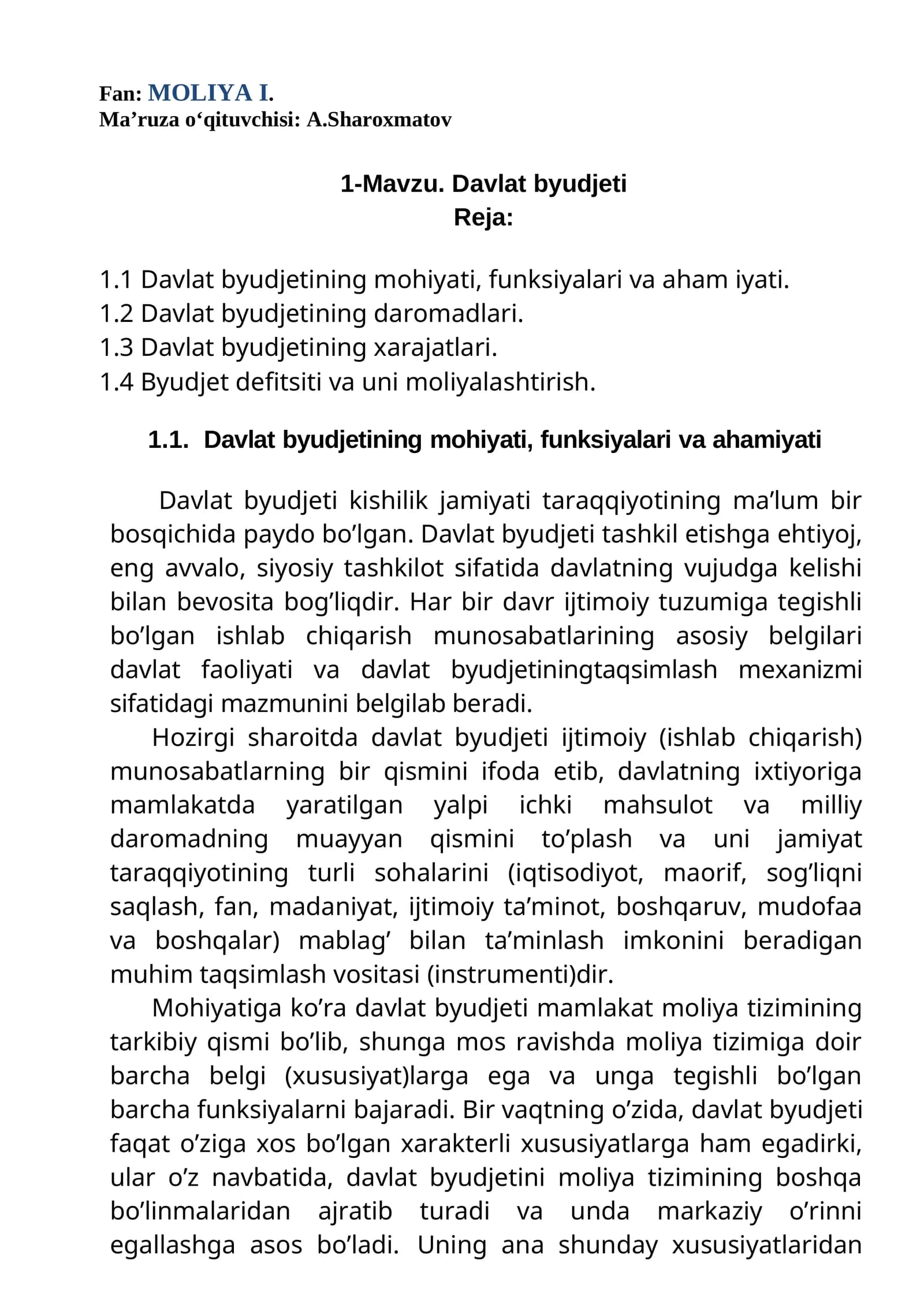Davlat byudjeti