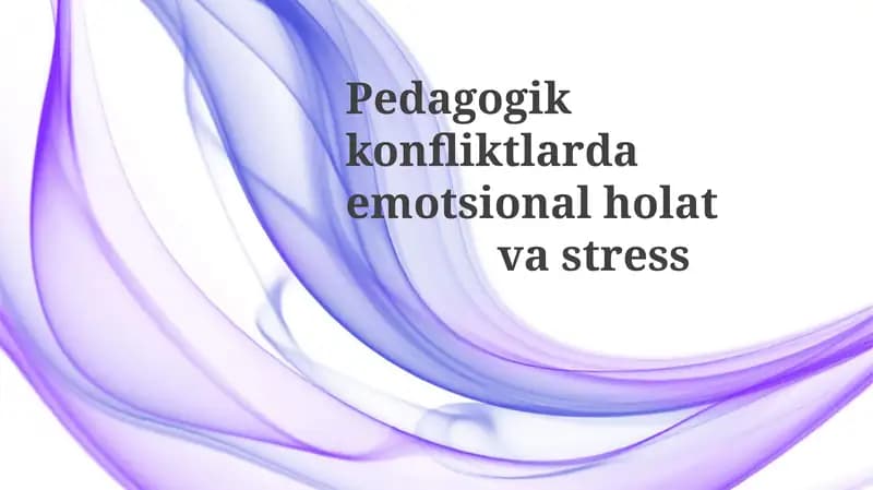Mojarolardagi pedagogika: hissiy holat va stressning ta'siri