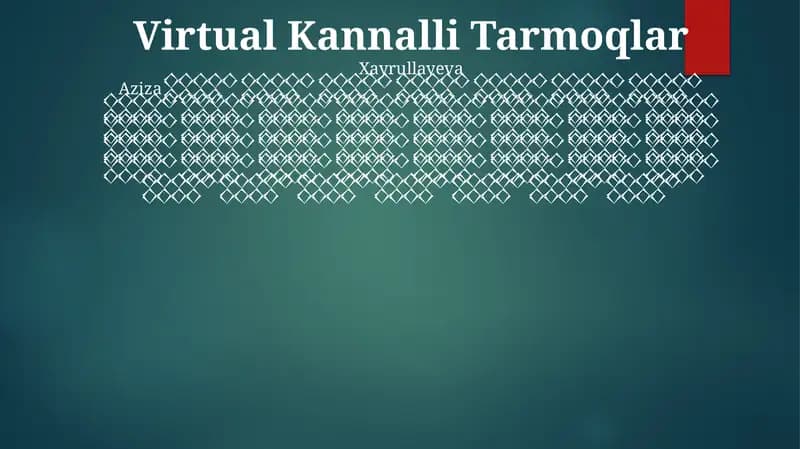 Virtual Kannalli Tarmoqlar