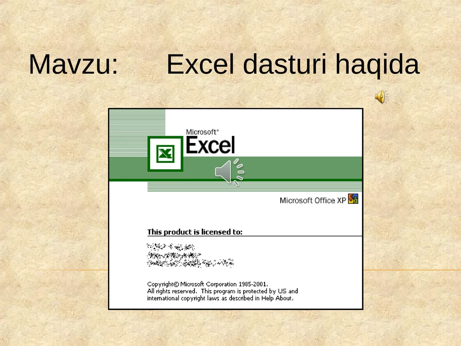 Excel dasturi haqida