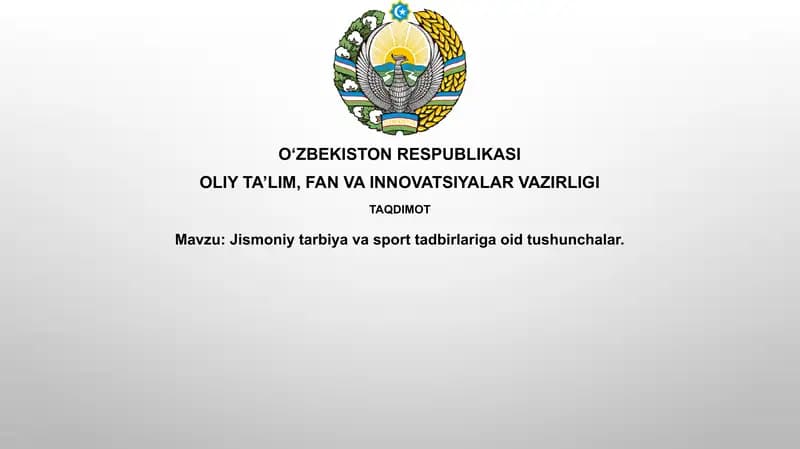 Jismoniy tarbiya va sport tadbirlari
