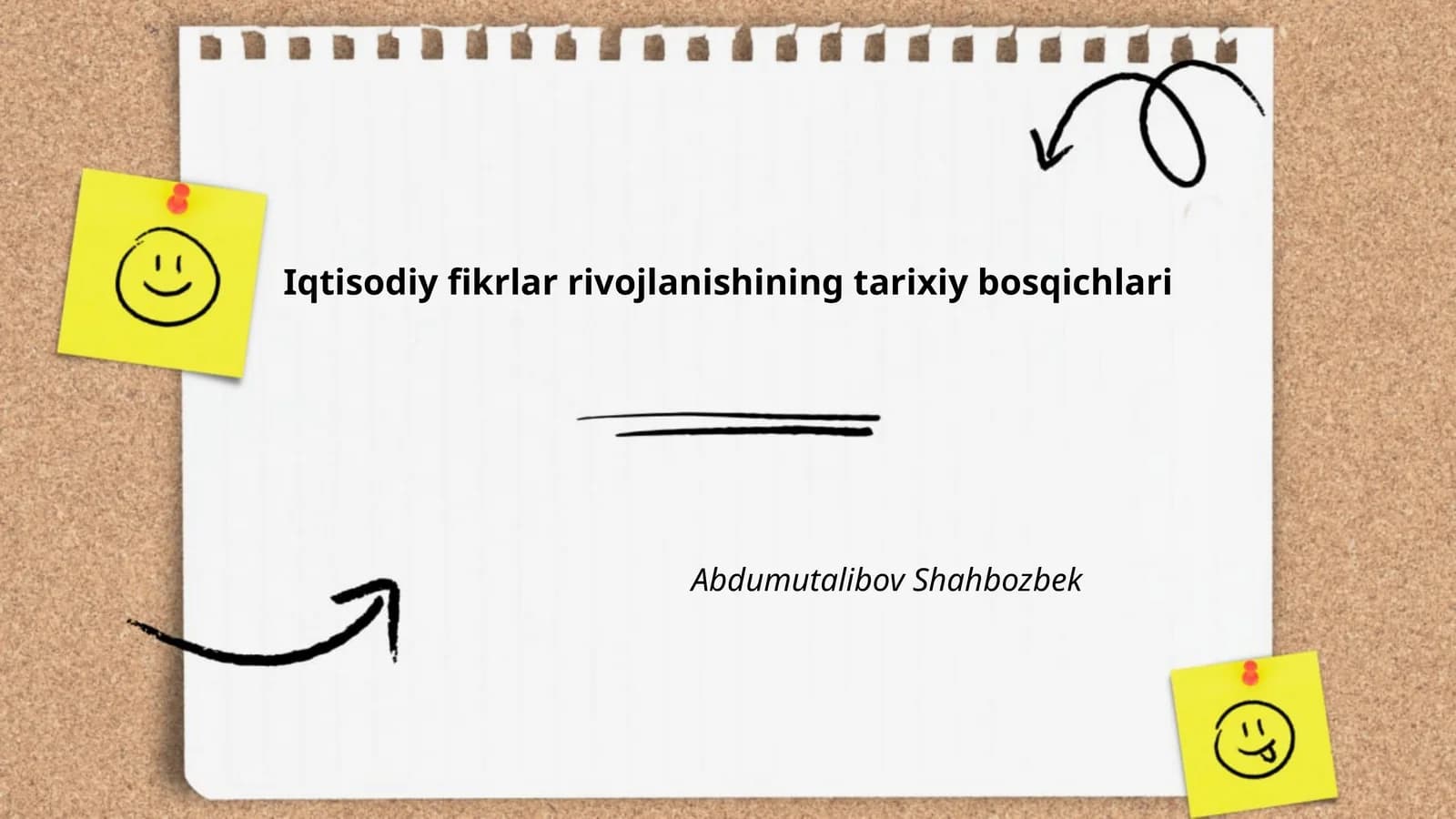 Iqtisodiy fikrlar rivojlanishining tarixiy bosqichlari