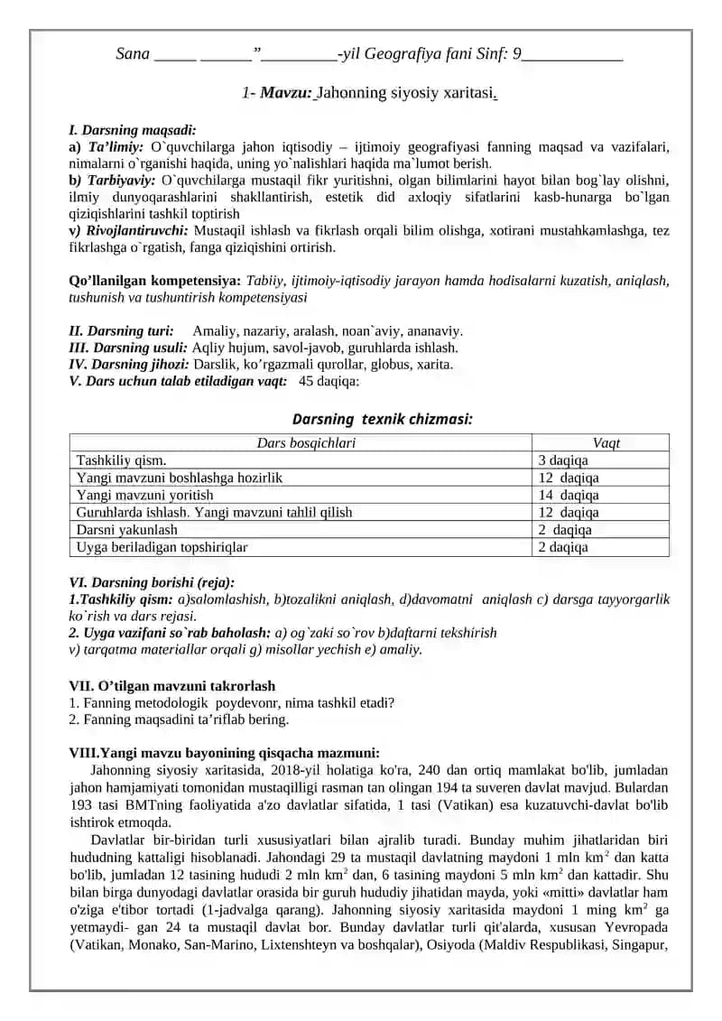 Jahonning siyosiy xaritasi