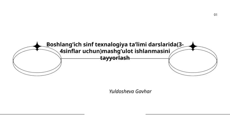 Boshlangʻich sinf texnalogiya taʼlimi darslarida(3-4sinflar uchun)mashgʻulot ishlanmasini tayyorlash