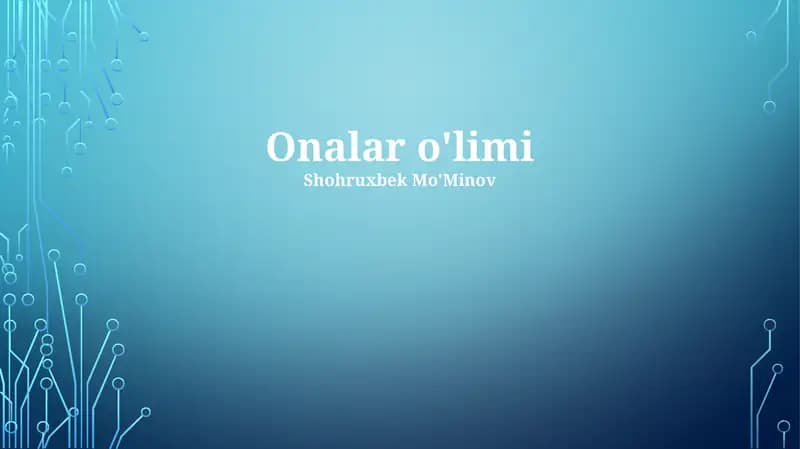 Onalar o'limi