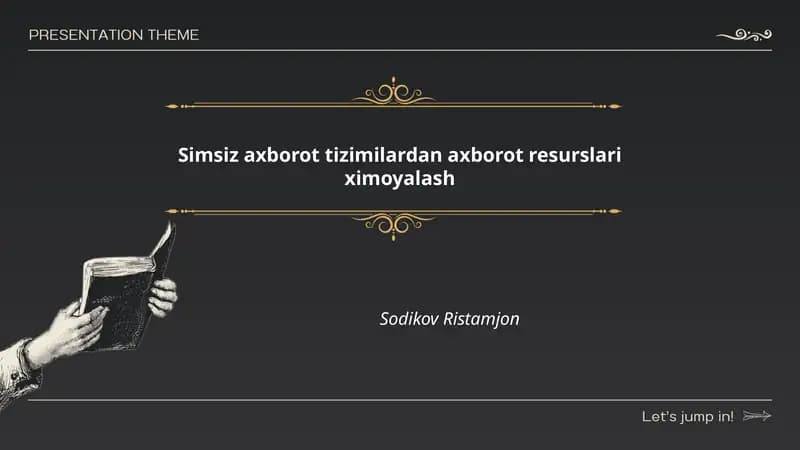 Simsiz axborot tizimilardan axborot resurslari ximoyalash