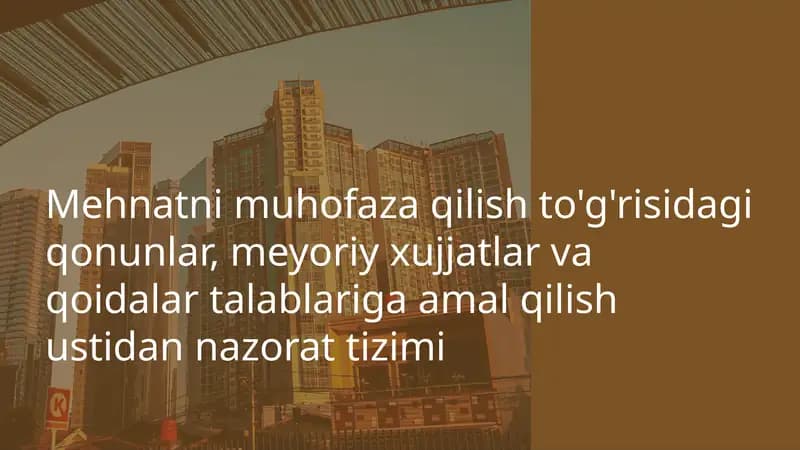 Mehnatni Muhofaza Qilish Qonunlari