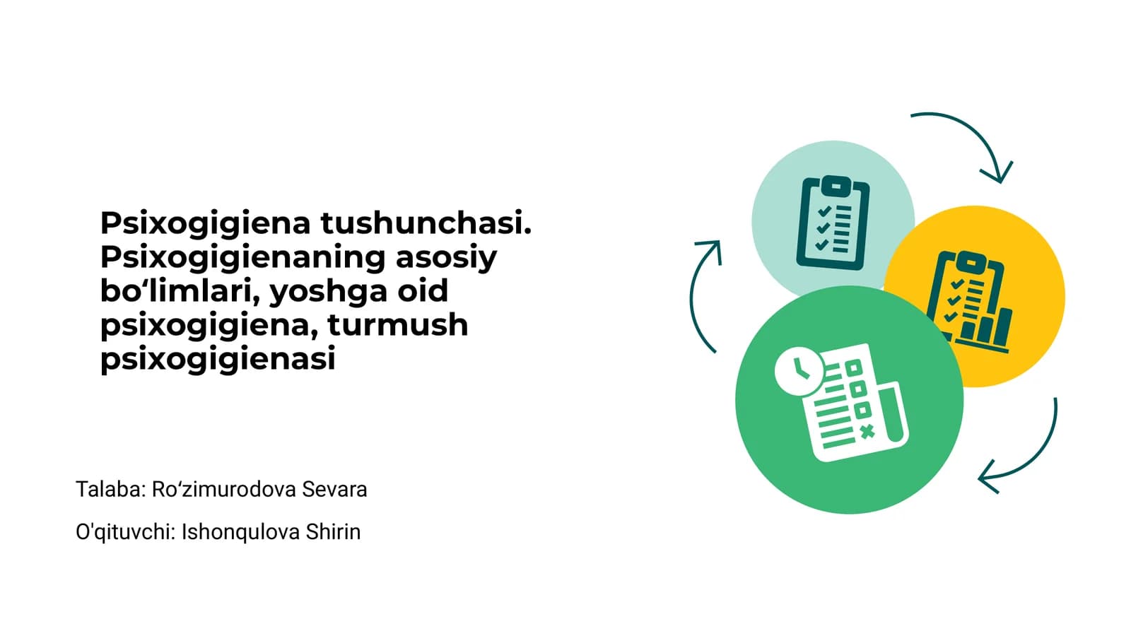 Psixogigiena tushunchasi