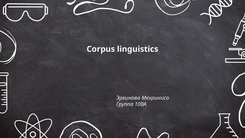 Corpus linguistics