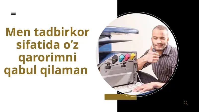 QAROR QABUL QILISH JARAYONINIG 8 TA QADAMI