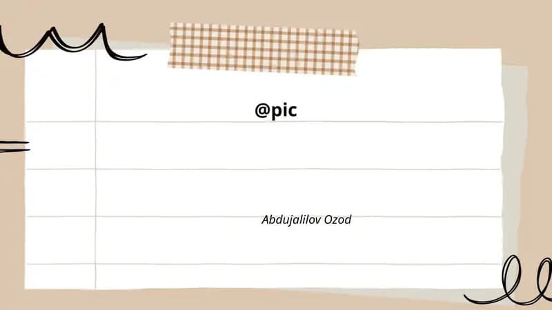 @pic formatlari va ularning farqlari