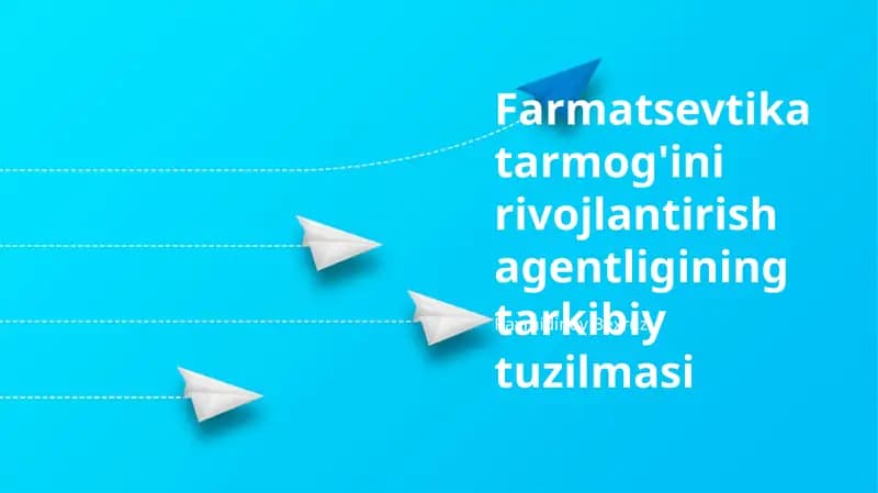 Farmatsevtika tarmog'ini rivojlantirish agentligining tarkibiy tuzilmasi